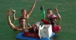 group drinking in water punta cana