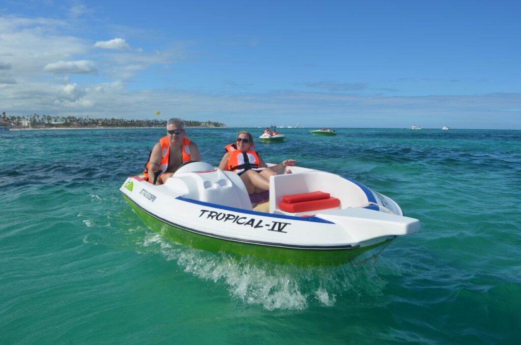 Couple on Tropical IV Speedboat