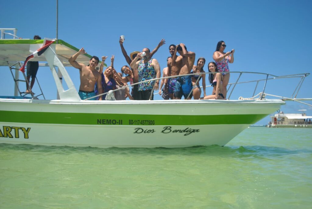 Guests on Glass Bottom Boat