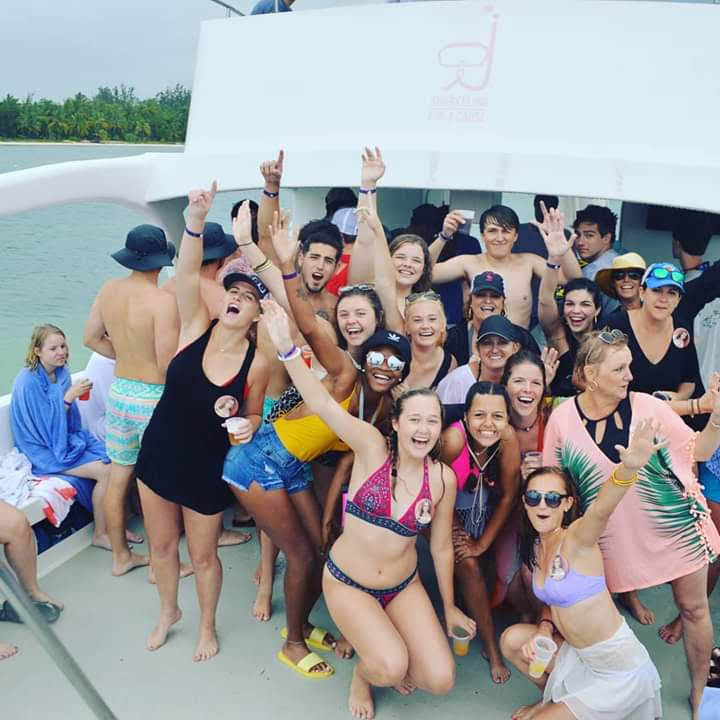 Spring Break Group on Boat